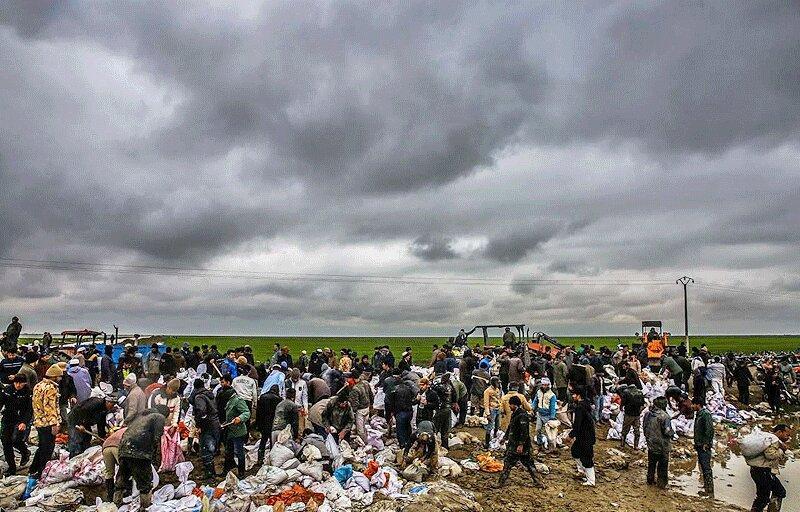 جنب و جوش در گمیشان برای مهار سیل
