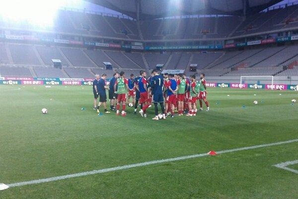 برگزاری آخرین تمرین تیم ملی در استادیوم جام جهانی سئول