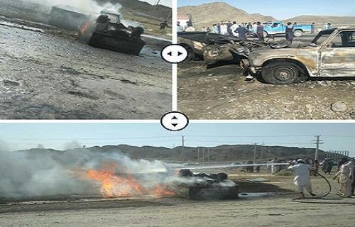 حادثه رانندگی مرگبار در جنوب سیستان وبلوچستان ، 2 نفر در شعله های آتش سوختند