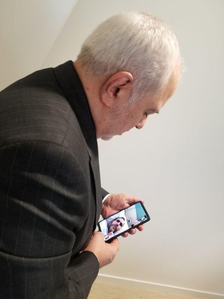 توئیت ظریف پس از ملاقات تصویری با تخت روانچی