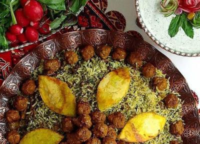 طرز تهیه پلو شیرازی اصل و سنتی با لوبیا چشم بلبلی