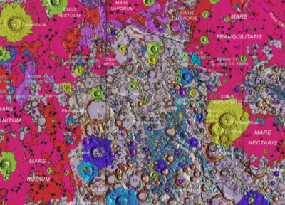 انتشار نخستین نقشه ژئولوژیک ماه