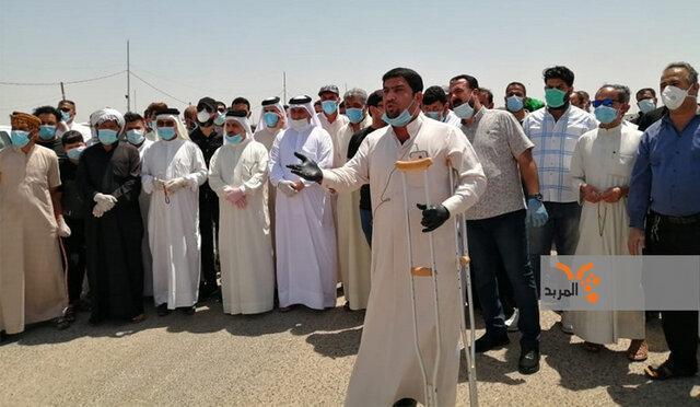 تجمع شهروندان عراقی در بصره برای بازگشایی مرز شلمچه