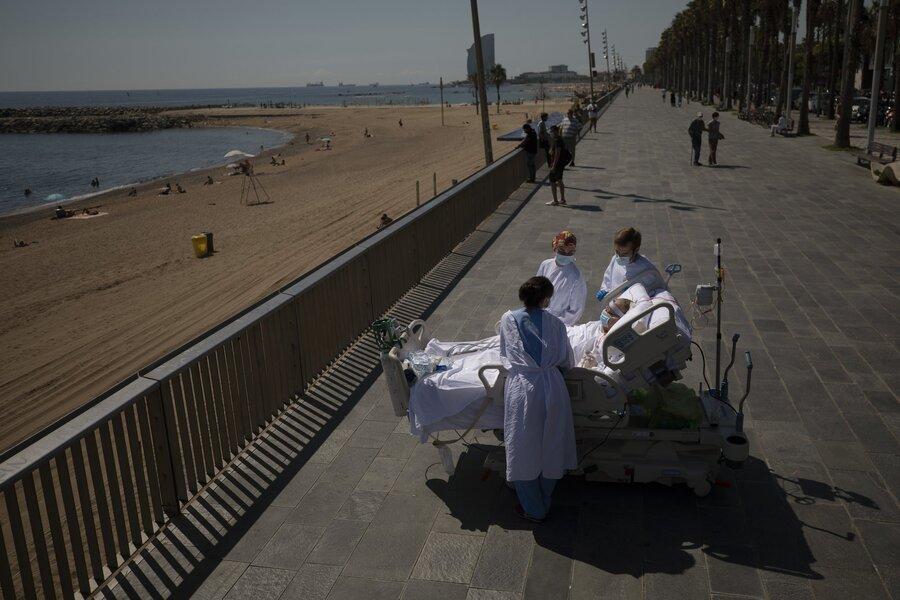 عکس ، ماجرای آی سی یو در کنار دریا برای بیمار کرونایی