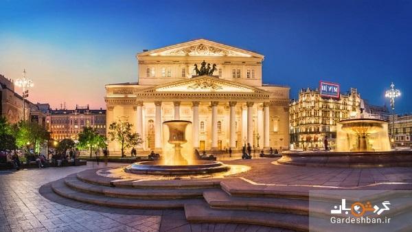 تئاتر بولشوی مسکو؛از مهمترین سالن های تئاتر شهر، عکس