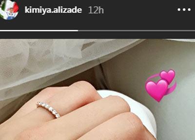 اولین پست اینستاگرام کیمیا علیزاده پس از ازدواج